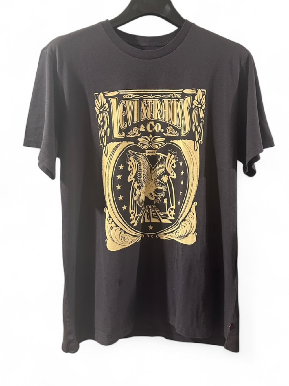 Levi’s Dark Charcoal Vintage-Design Graphic T‑Shirt Size Men’s Large